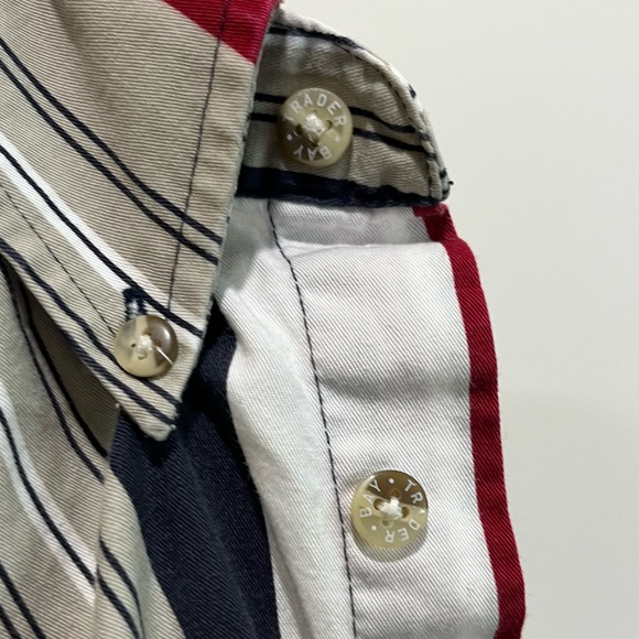 Striped Trader Bay Casual Button Down Shirt Mens Large - Picture 4 of 4